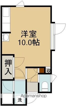 コーポすずらん[1R/24.8m2]の間取図