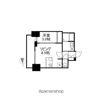 プレサンス吹上駅前エテルノ[1LDK/29.93m2]の間取図