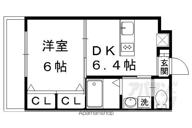 大北山原谷乾町マンションの間取り写真