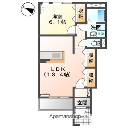 ハイム　エクセル[1LDK/48.79m2]の間取図