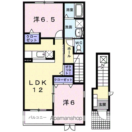 和歌山県和歌山市有本[2LDK/58.86m2]の間取図