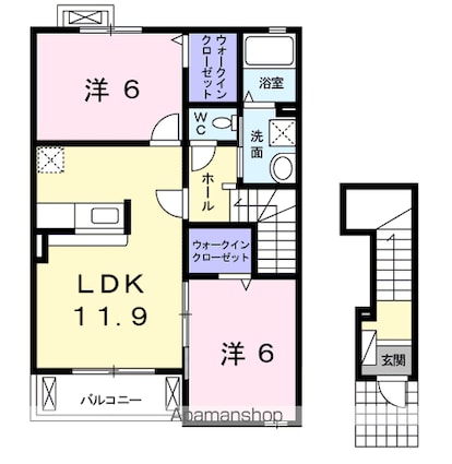 フェアリータウン[2LDK/58.93m2]の間取図