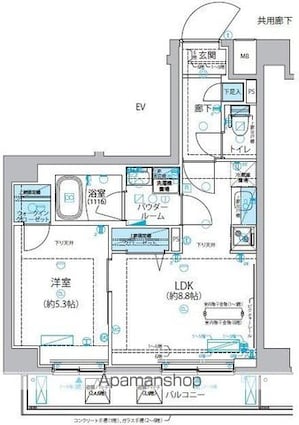 メインステージ板橋志村Ⅲ[1LDK/36.23m2]の間取図