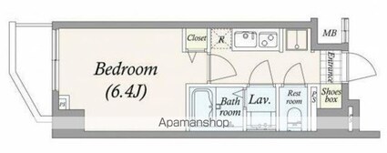 ＴＨＥ　ＰＡＳＥＯ新小岩Ⅱ[1K/21.66m2]の間取図