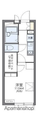 東京都杉並区阿佐谷北２丁目[1K/19.87m2]の間取図
