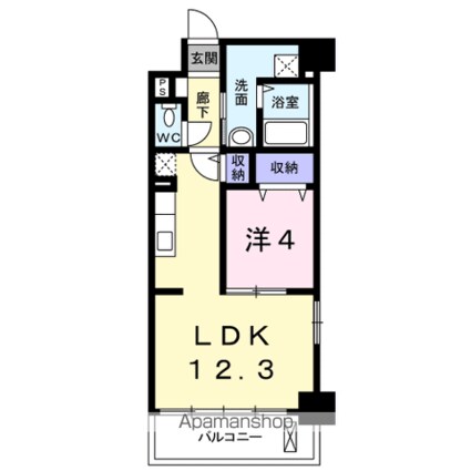 アドレシア古江[1LDK/41.8m2]の間取図