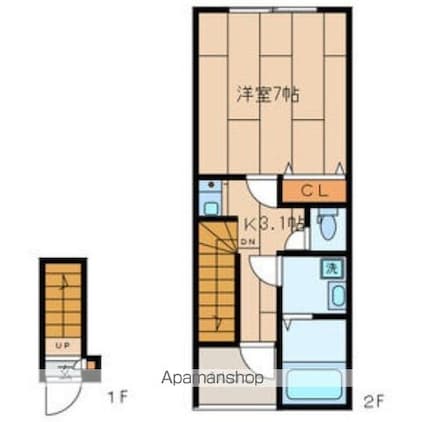 ラプレジオ[1K/23.63m2]の間取図