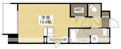 Ｄｅｒ　Ｇｌａｎｚ．Ｙ２比治山[1R/25.87m2]の間取図