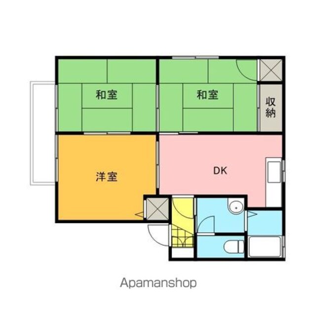 ディアス西原[3DK/54m2]の間取図