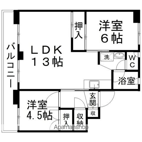 ビレッジハウス双葉2号棟の間取り写真