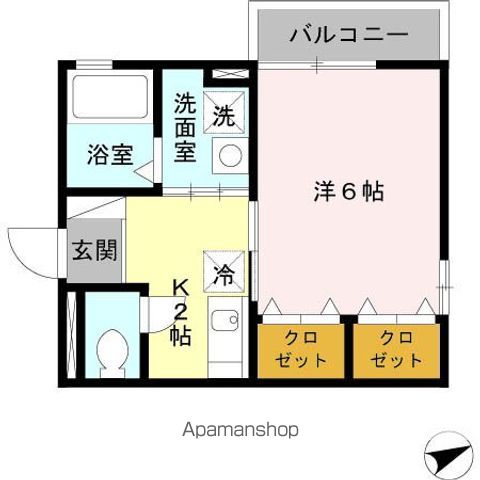 日野市栄町のアパートの間取り