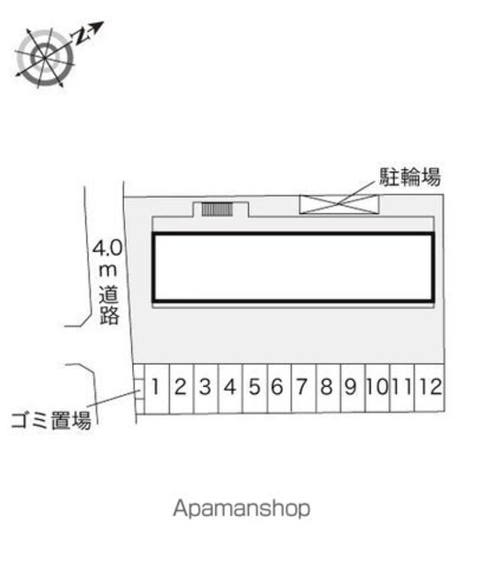 レオパレスつどい[1K/23.18m2]の配置図