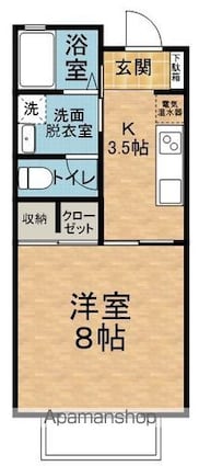ヴィラ・ルスティカーナ[1K/28.88m2]の間取図