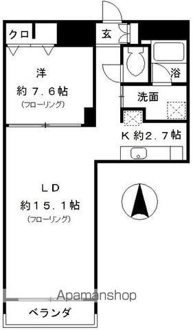 レジディア東桜Ⅱ[1LDK/61.99m2]の間取図