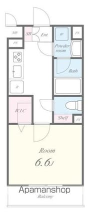 フィレール南千住[1K/27.65m2]の間取図