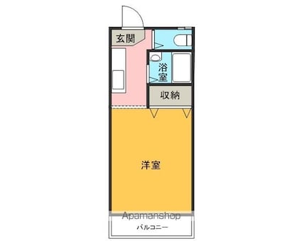 パークＡＲＵＭＩＫⅠ[1R/20.3m2]の間取図