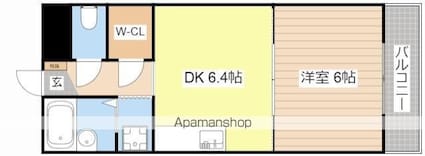 ＲＦマンション祇園[1DK/30m2]の間取図