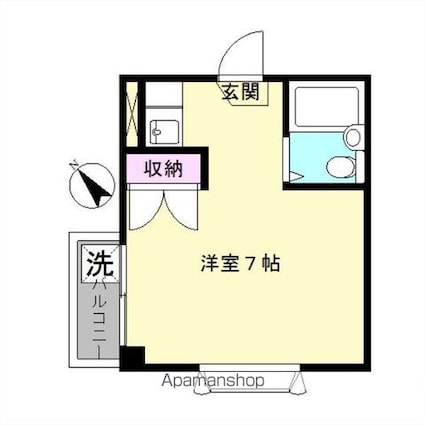 エクセレント第２[1R/18m2]の間取図