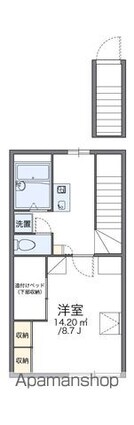 レオパレスグリーンプレイス[1K/26.49m2]の間取図
