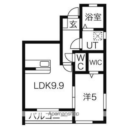 コリーナ[1LDK/39.01m2]の間取図