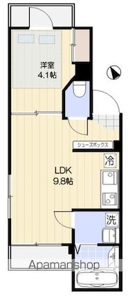 クレ・ドゥ・レスポワール[1LDK/30.65m2]の間取図