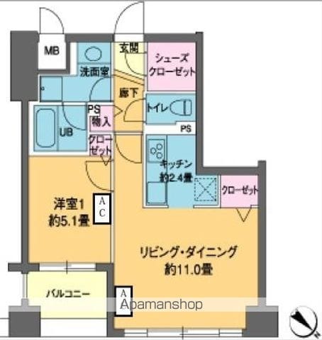 カスタリア茅場町の間取り写真