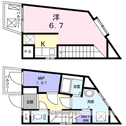 箱根ハイライズビル[1R/36.99m2]の間取図