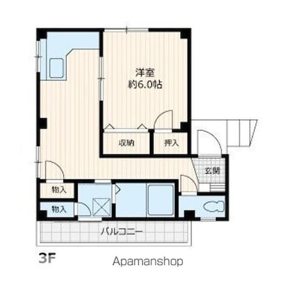 ブリーズ白山[1K/34.12m2]の間取図