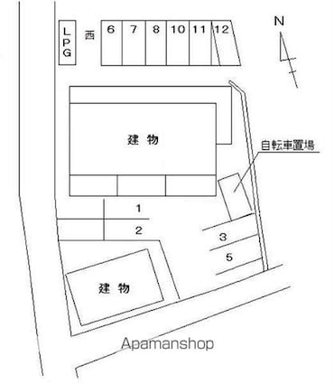 フォブール愛[2DK/44.72m2]の配置図