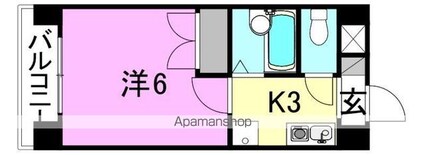 Ｓｅｌｅｎｅ三番館[1K/20.16m2]の間取図