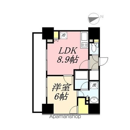 パークアクシス東陽町・親水公園[1LDK/39.82m2]の間取図