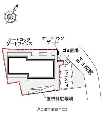 レオパレスユウ[1K/19.87m2]の配置図