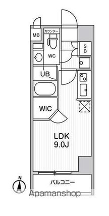 ＡＬＴＥＲＮＡ住吉[1R/25.46m2]の間取図