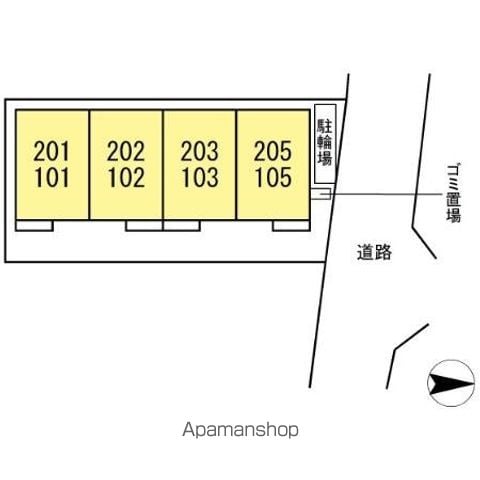 イルミナーレ 102 ｜ 千葉県流山市加１丁目461-3(運B119街区3-3)（賃貸アパート1LDK・1階・40.44㎡） その3