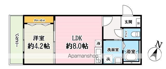 （仮称）キャメル入曽５[1LDK/32.03m2]の間取図