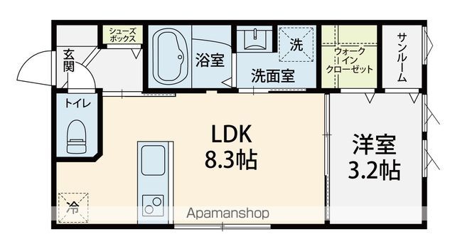 GO FUN APARTMENT 矢木の間取り写真