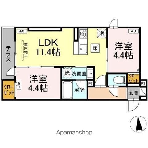 セレスティア荒川Nの間取り写真
