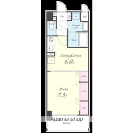 アルテミス[1DK/35.47m2]の間取図