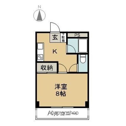 松本ノーサンマンション[1K/28.35m2]の間取図