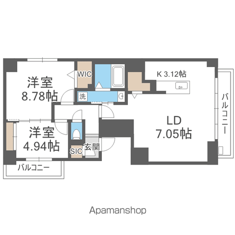 SーRESIDENCE大通公園ADMIRIOの間取り写真
