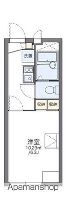 レオパレス光[1K/19.87m2]の間取図