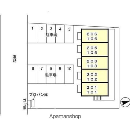 ステージ・サカヨシ[1K/26.72m2]の配置図