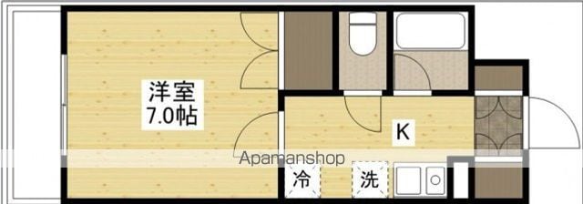 みなみまち[1K/22m2]の間取図