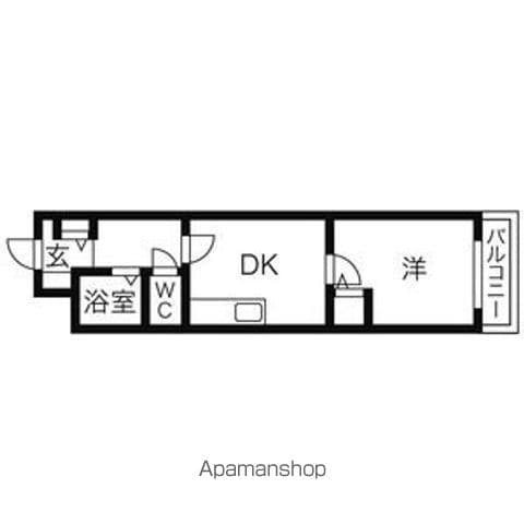 ヒルズ辨天の間取り写真