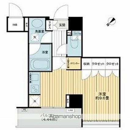 クオリア銀座やま祢ビル[1R/27.51m2]の間取図