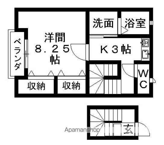 ファインコーポⅢ 2-B ｜ 茨城県鹿嶋市旭ケ丘１丁目3-8（賃貸アパート1K・2階・31.87㎡） その2