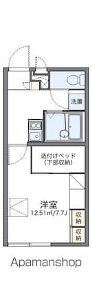 レオパレスサンライズ長濱[1K/21.81m2]の間取図