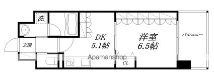 エルミナレジェンド[1DK/28.75m2]の間取図