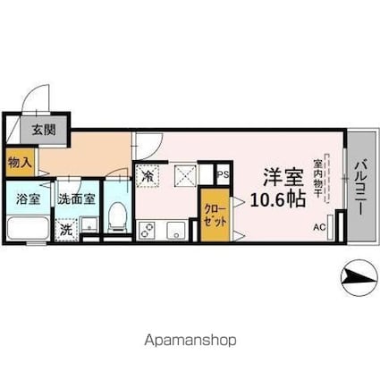 ウィステリア[1R/31.8m2]の間取図
