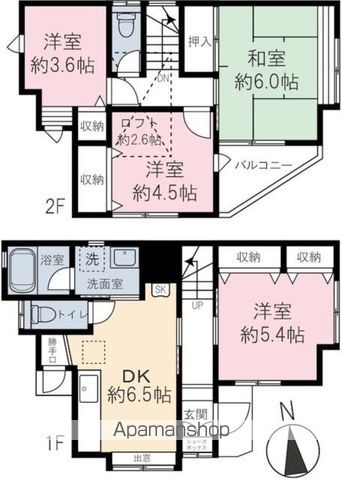 池袋本町二丁目戸建の間取り